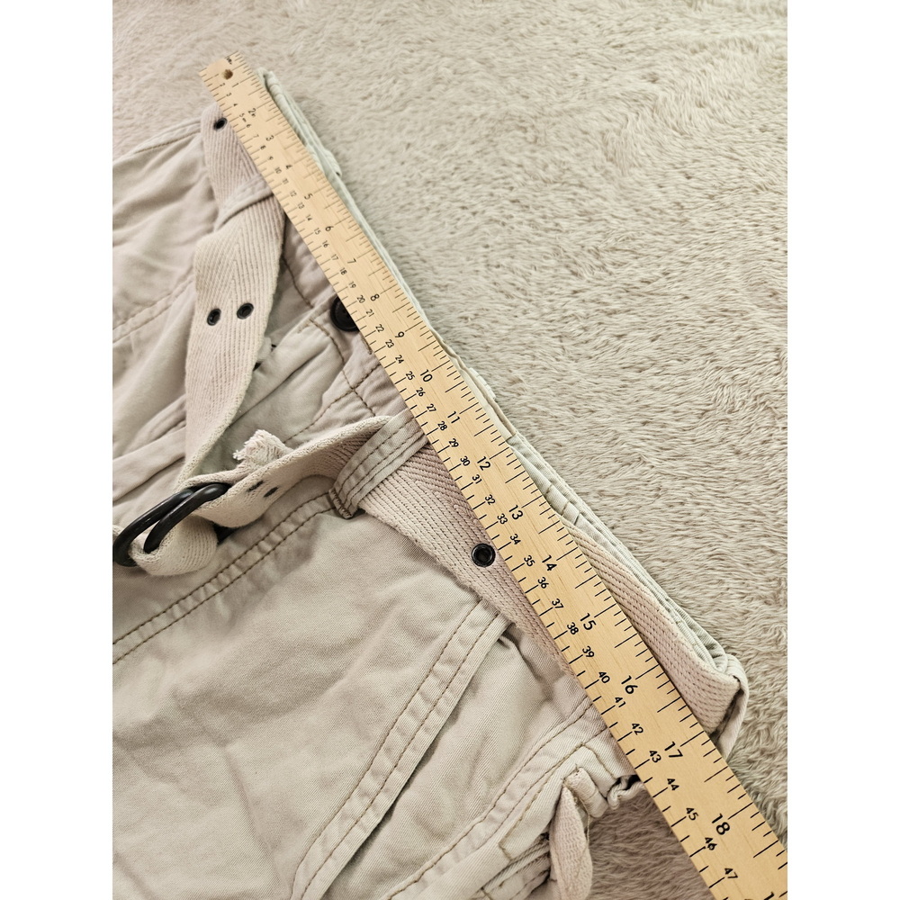 Abercrombie & Fitch Cargo Pants Khaki Tan Wash Multi-pocket Utility Outdoor - Picture 4 of 10